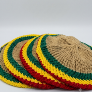 Red, Yellow, Green and Tan Hat