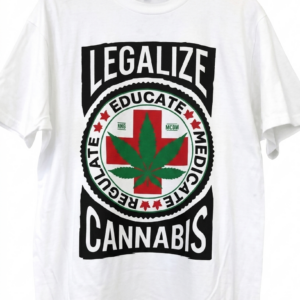 White "Legalize"Tee